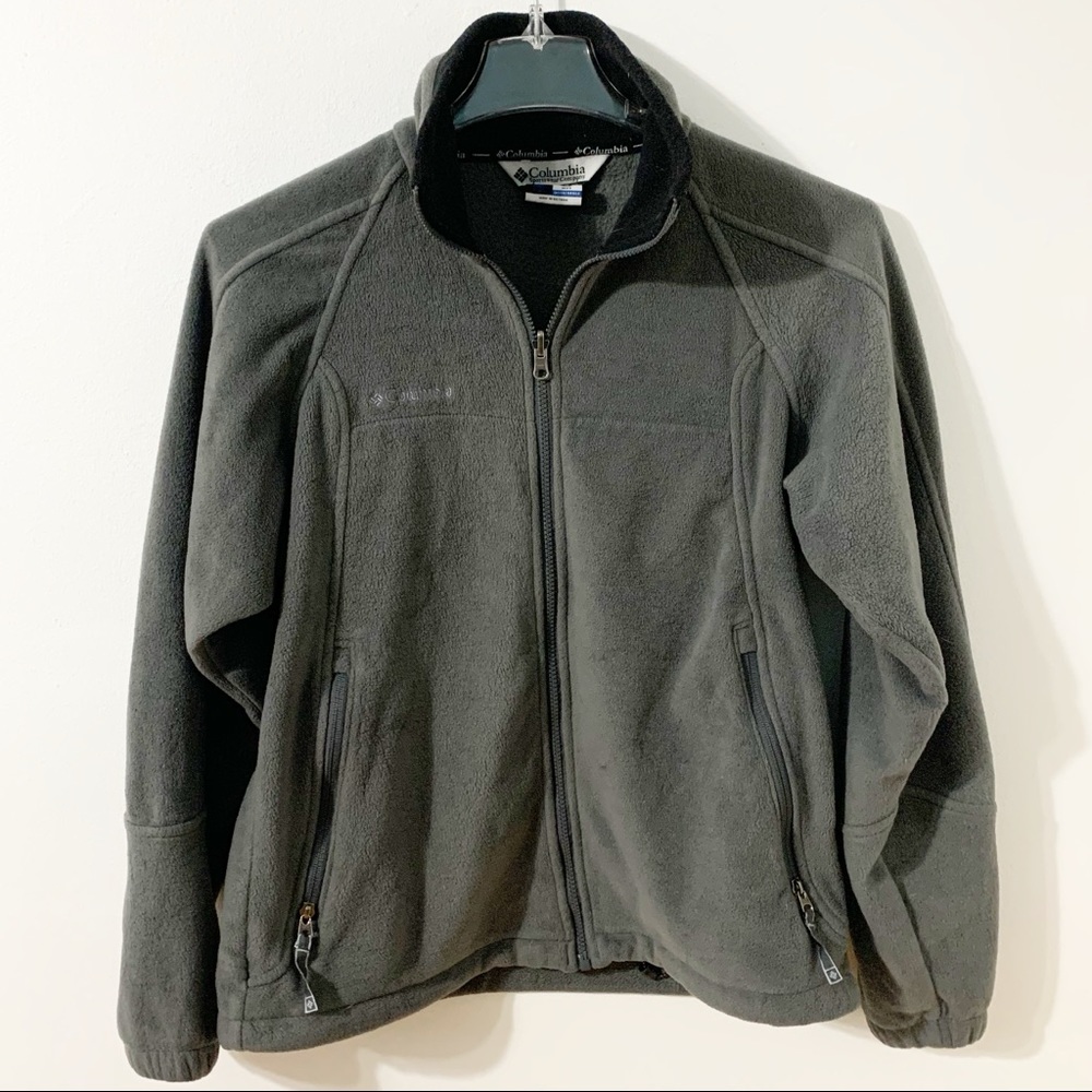 Columbia Interchange Full Zip Long Sleeve Fleece Jacket High Collar Pockets 🩶 - Picture 2 of 5